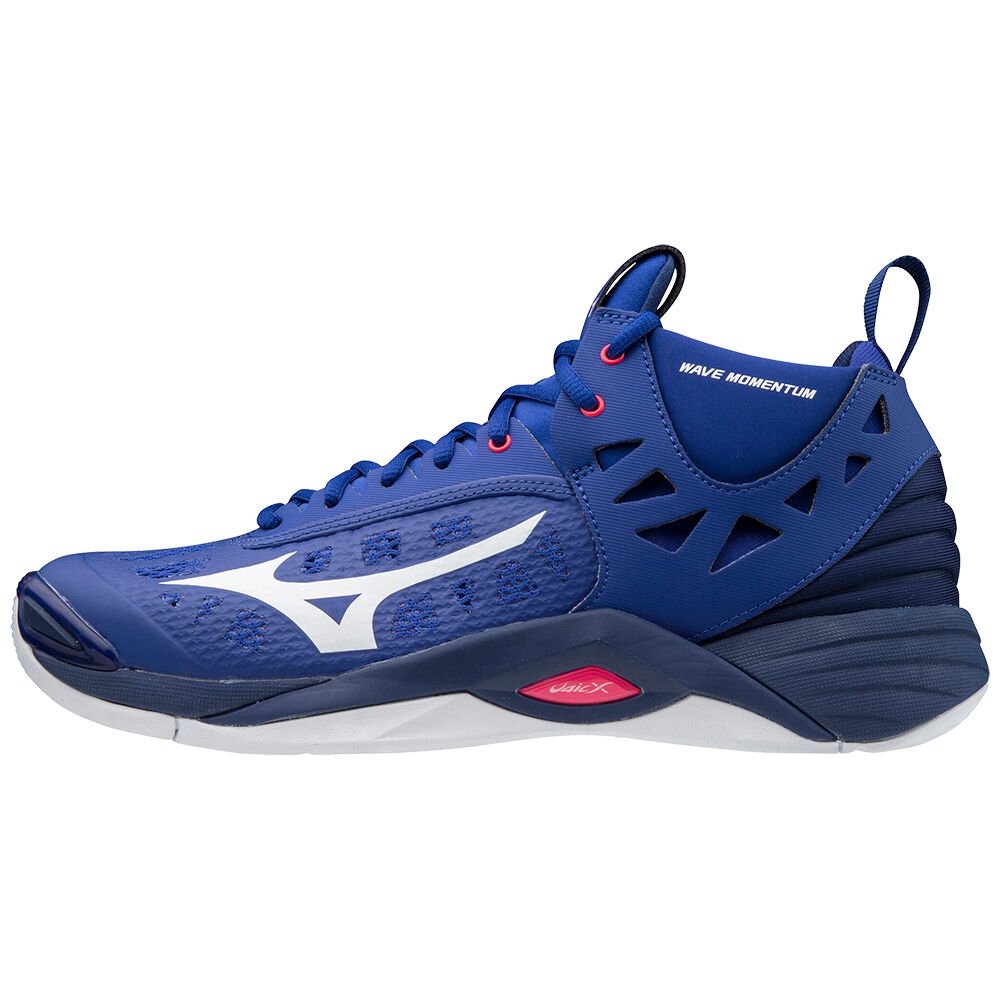 Tenis Para Voleibol Mizuno Wave Momentum Mid Para Mujer Azules/Blancos 7108562-BY